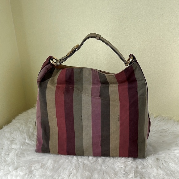 💯Authentic Fendi Striped Multicolor Hobo Bag🍀 - Picture 1 of 16